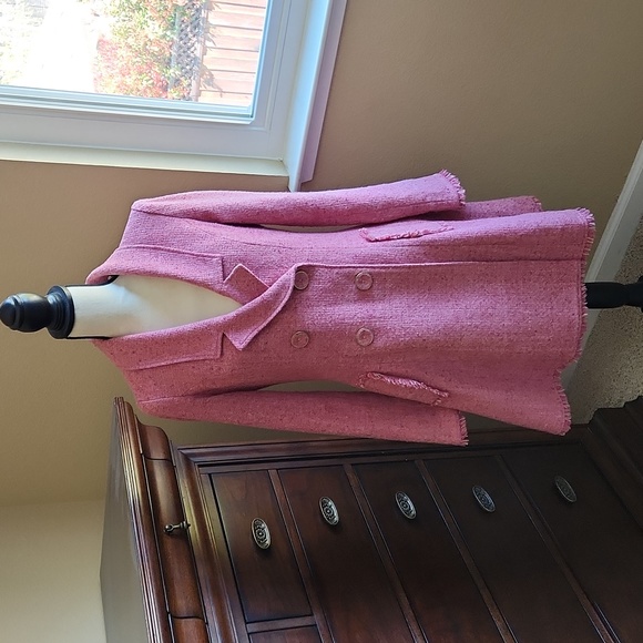 CAbi Jackets & Blazers - Cabi pink tweed Pea Coat size 6